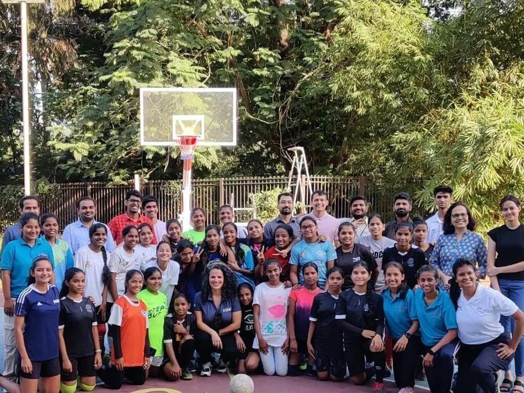 2nd April, Sunday 2023 our 30 girls and 3 Coaches were invited to visit the campus at Pillai Institute of Management Studies & Research, Sector 16, New Panvel.