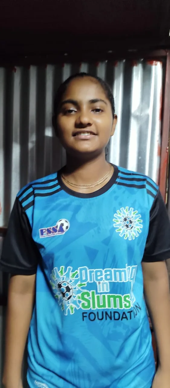 Sonali Yadav in her Dreaming In Slums kit